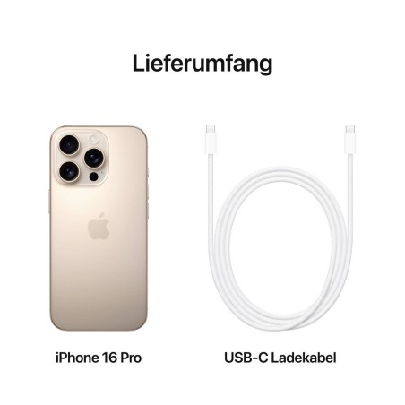 Apple iPhone 16 Pro 6,3'' 128GB - Sandfarvet Titanium